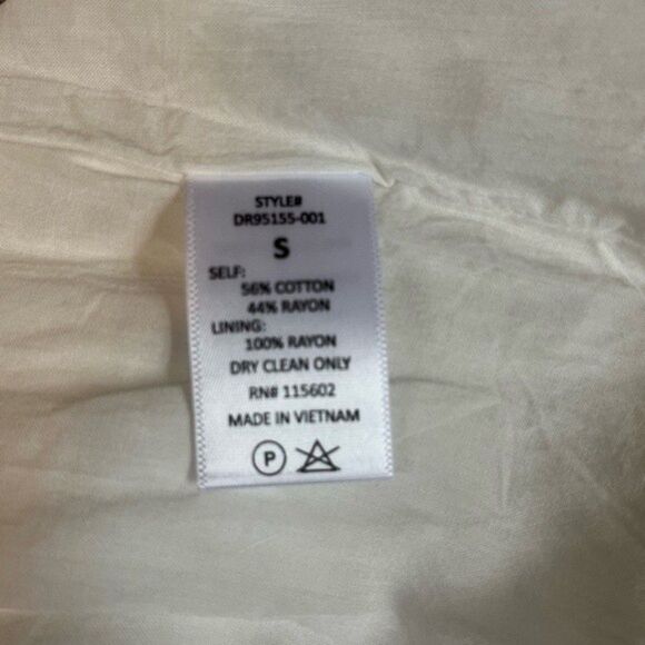 Lush Ivory Black Polka Dot Crossover Wrap Dress Size Small - Picture 5 of 13